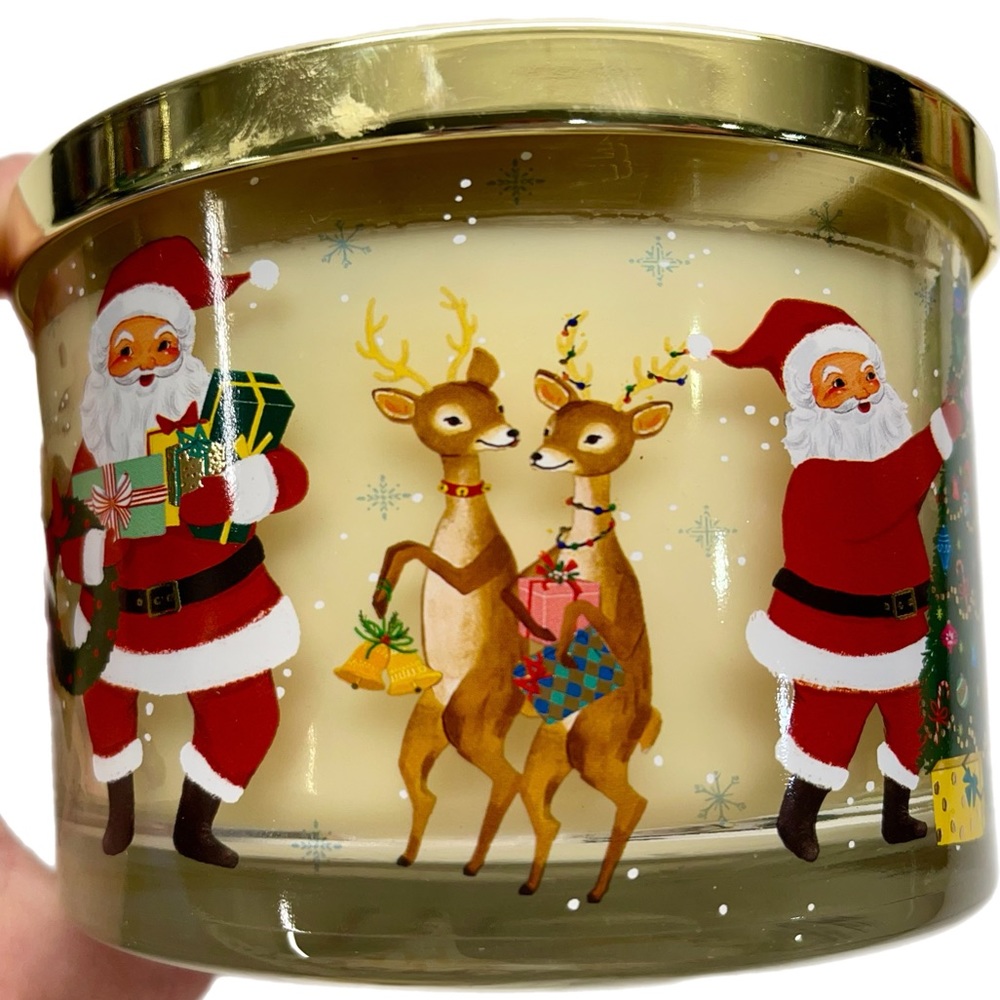 NWT! 🌲 Punch Studio FROSTY PINE Christmas Holiday Decorated XL 15 Oz. Candle